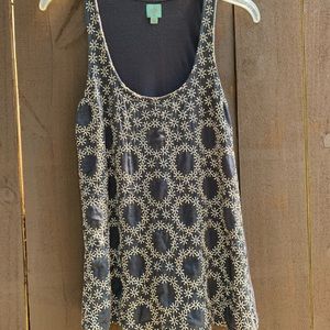 Anthropologie HWR monogram Daphne Crawn Tank